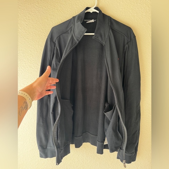 Emporio Armani Men's Black Zipped
Sweatshirt Jacket Size XL - Picture 6 of 11